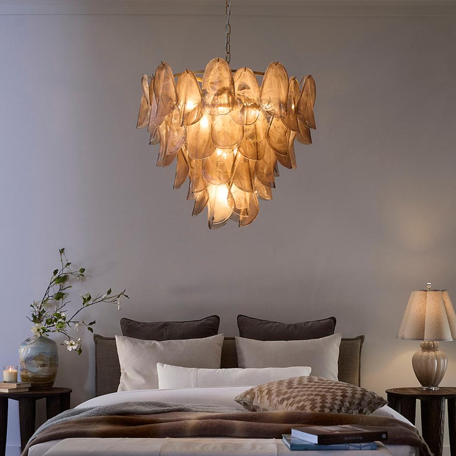 Magnolia 10-Light Quartz Glass Chandelier by Jamie Young
