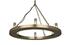 Ciro Chandelier, Metal with Brass Finish by Noir Furniture