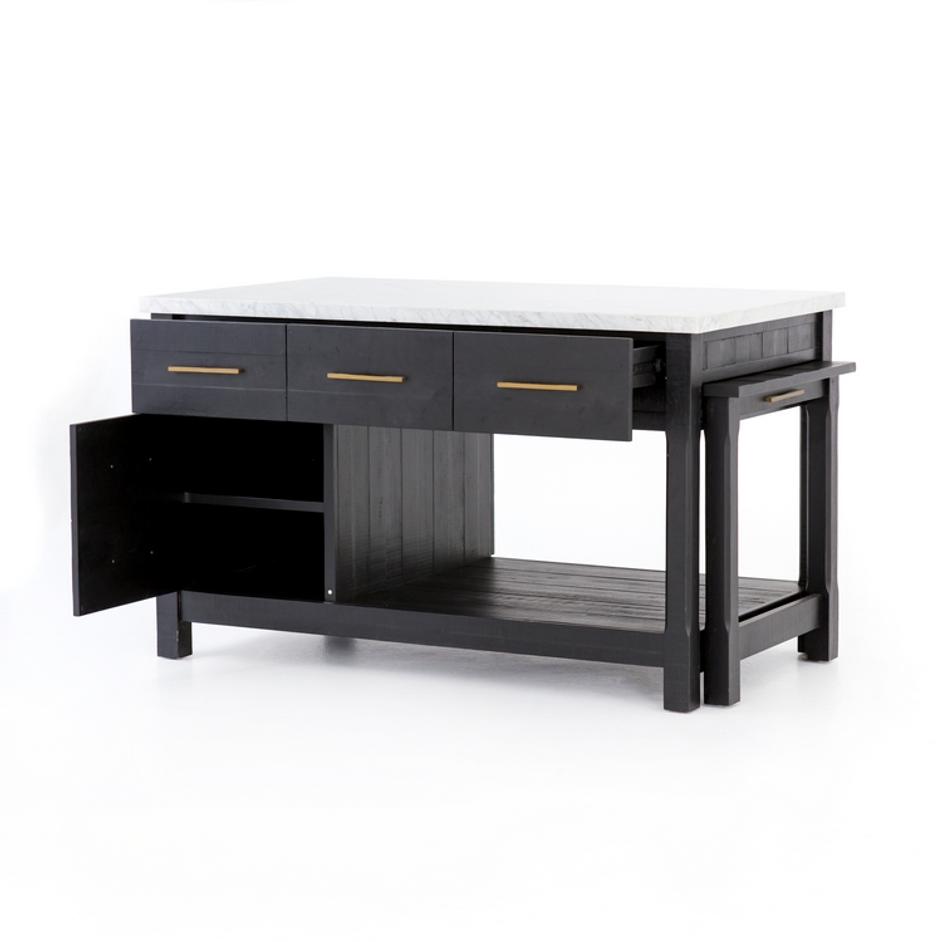 Ian Kitchen Island-Black Acacia by FOUR HANDS