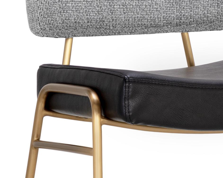 BRINLEY BARSTOOL - GOLD - NIGHTFALL BLACK / CHACHA GREY by Sunpan