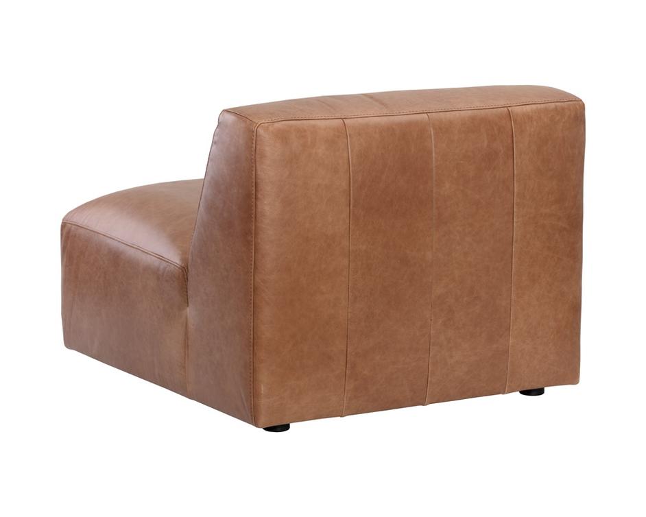 Watson Modular - Armless Chair - Marseille Camel Leather by Sunpan