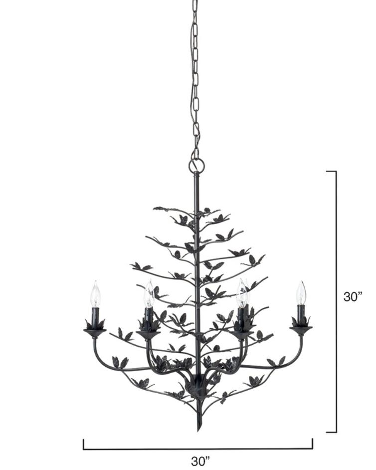 Blooming Iron 6-Light Chandelier, Black by Jamie Young