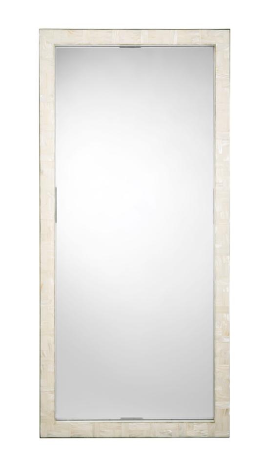 Monroe Mother of Pearl Rectangle Floor Mirror by Jamie Young
