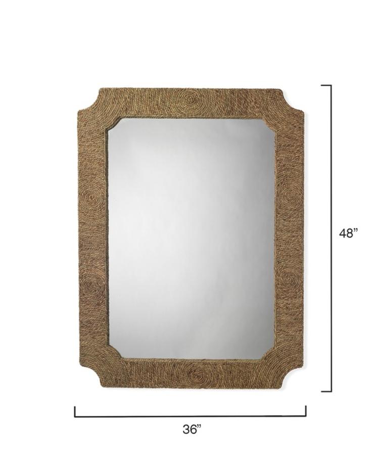 Marina Seagrass Wall Mirror by Jamie Young