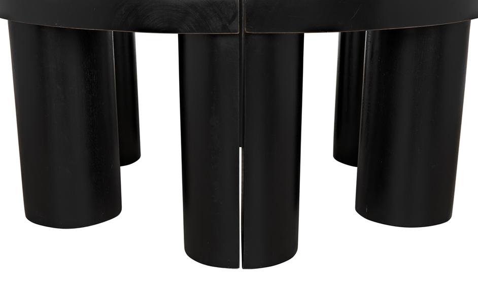 Pluto Mahogany Coffee Table in Hand-Rubbed Black by Noir Furniture