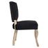 Union Vintage French Performance Velvet Dining Side Chair In Black by Modway Furniture