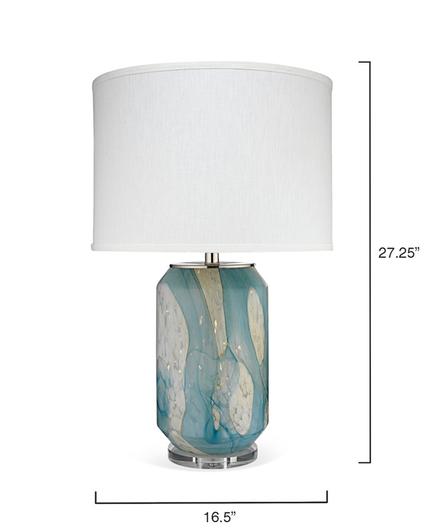 Helen Blown Glass Table Lamp with Linen Shade by Jamie Young