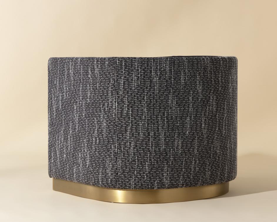 LARRON ARMCHAIR - ABBINGTON BLACK / HOBBES NIGHT by Sunpan