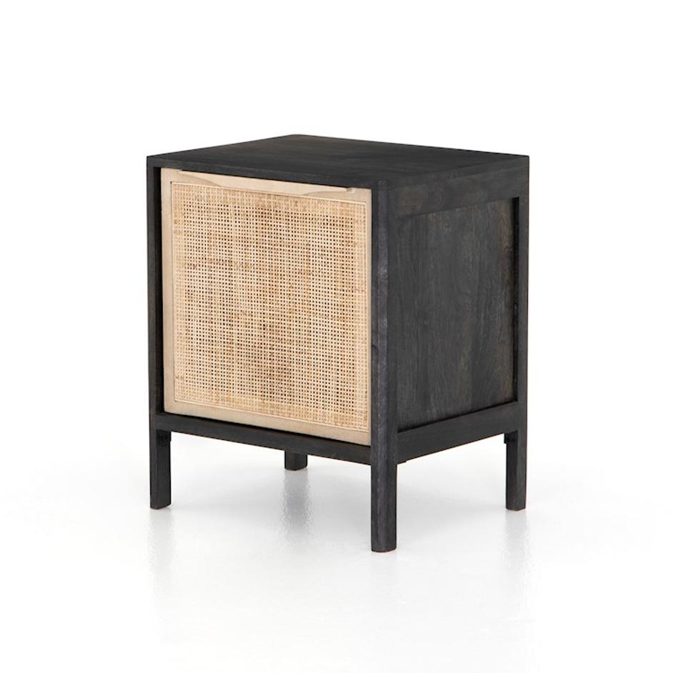Sydney Left Nightstand In Black Wash by FOUR HANDS