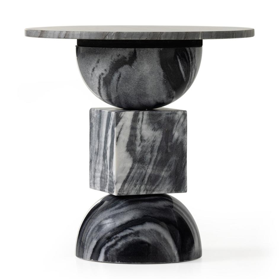 Neda End Table - Ebony Marble by Four Hands