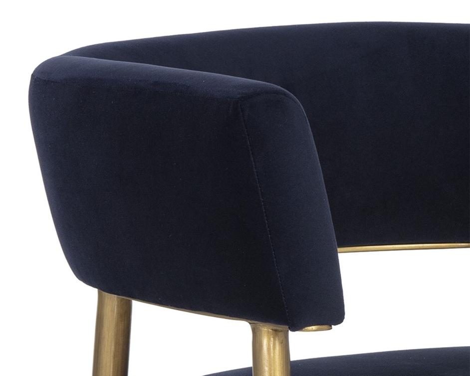Maestro Dining Armchair - Abbington Navy by Sunpan