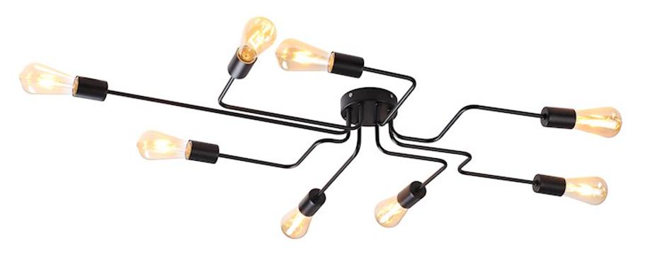 Milo Flush mount lamp - black by Galla Home