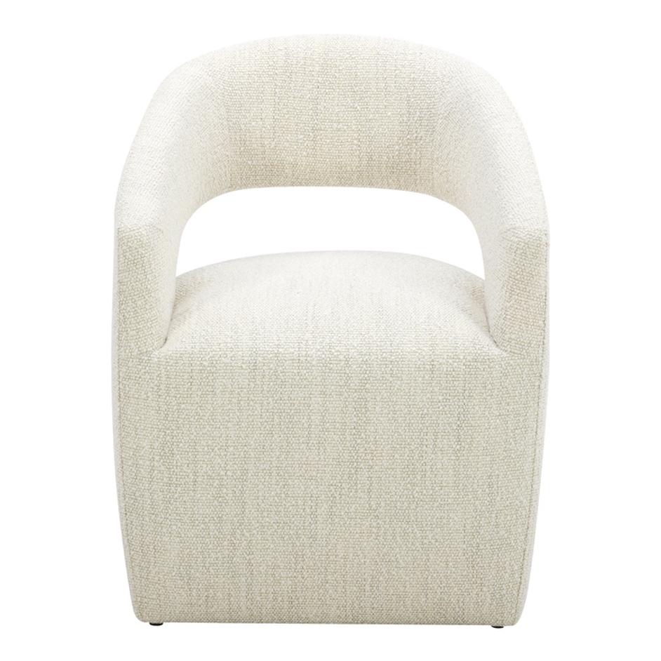 Barrow Rolling Dining Chair White Mist by Moes Home