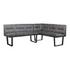 HANLON CORNER BENCH DARK GREY by Moes Home