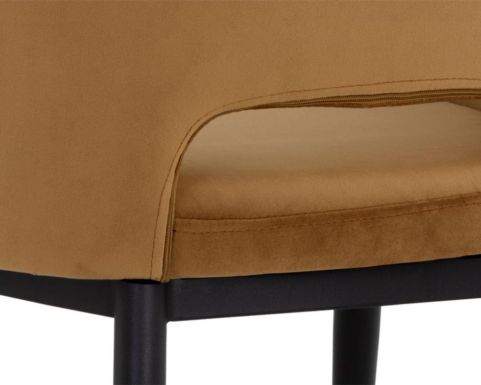 THATCHER DINING ARMCHAIR - BLACK - GOLD SKY by Sunpan