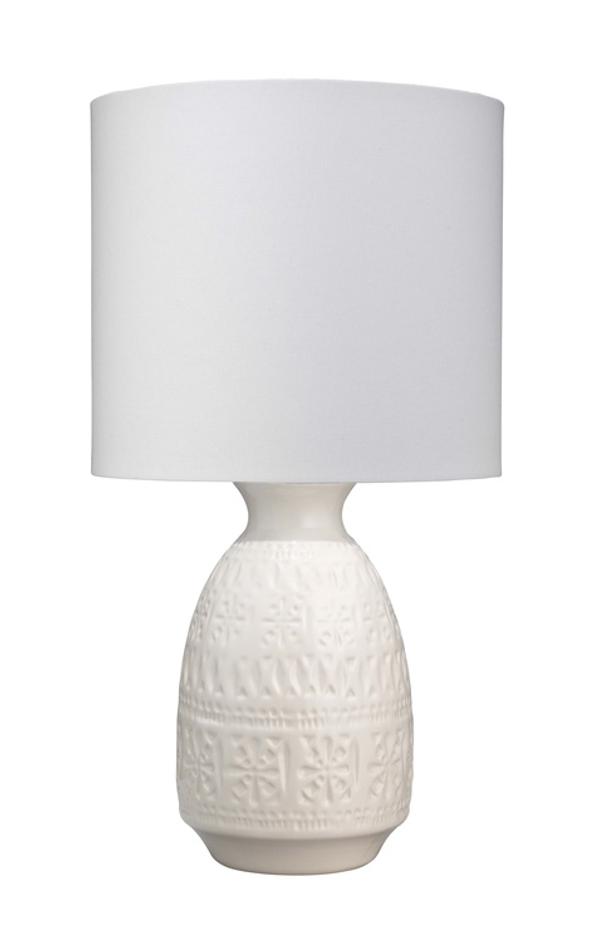 Frieze Ceramic Table Lamp, White by Jamie Young
