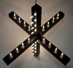 Cruzar Light, Black Steel by Noir Furniture