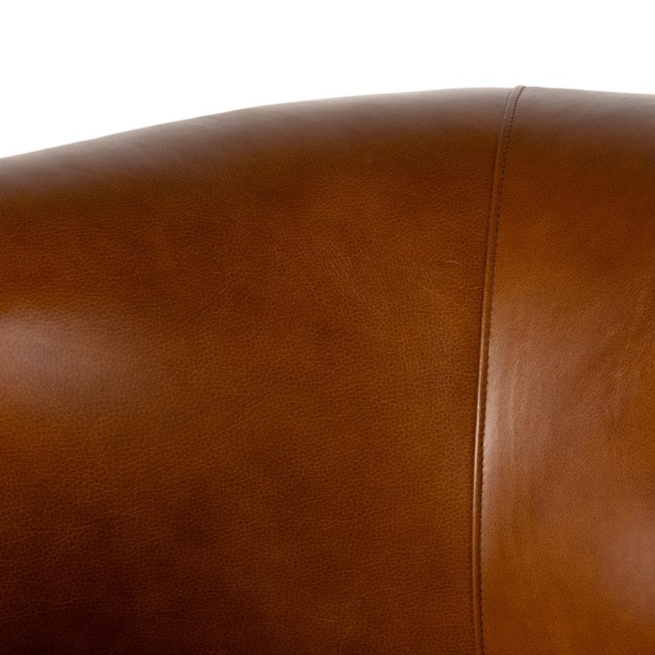 Mila Swivel Chair In Riviera Cognac by FOUR HANDS