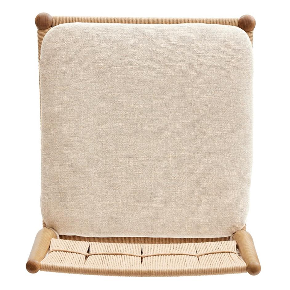 Dara Bar Stool In Broadway Dune And Natural Paper Cord And Toasted Ash by Four Hands