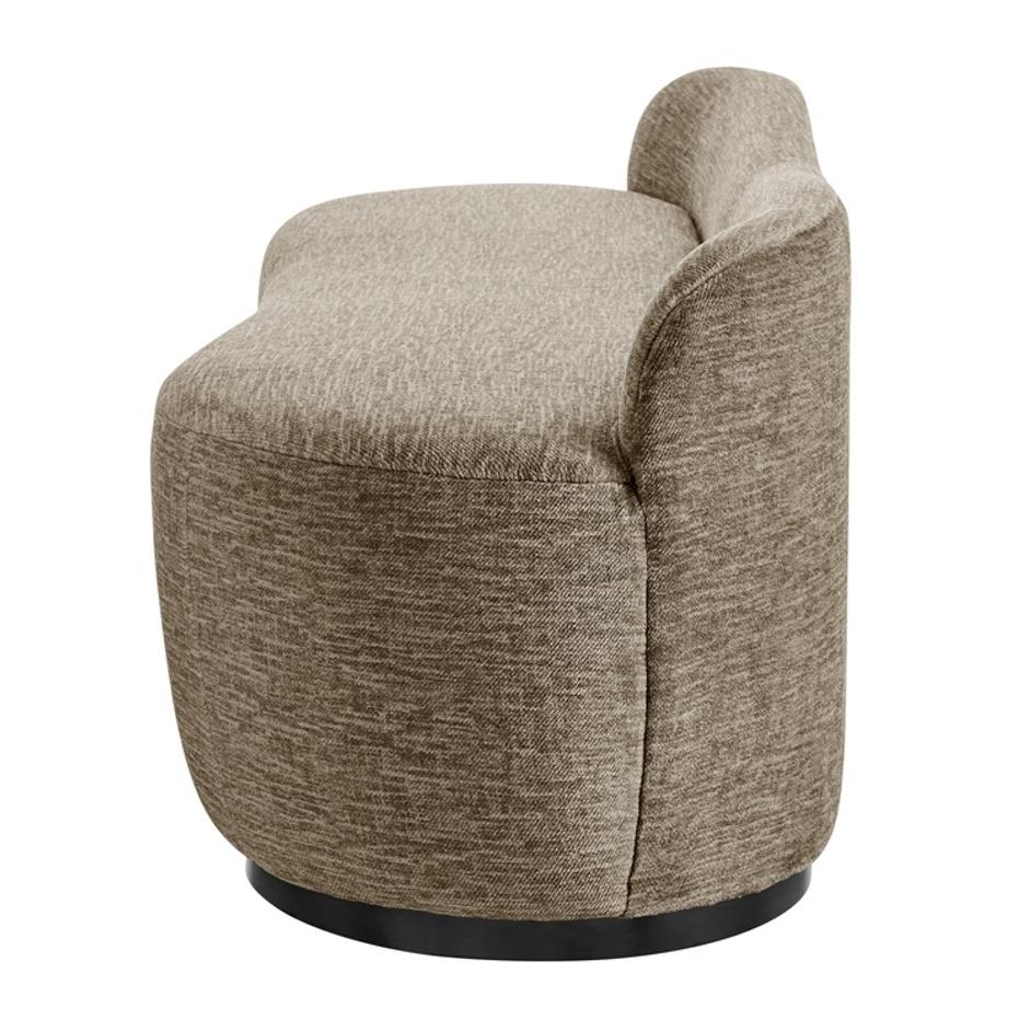 Mandy Fabric Bench, Pasadena Taupe by New Pacific Direct