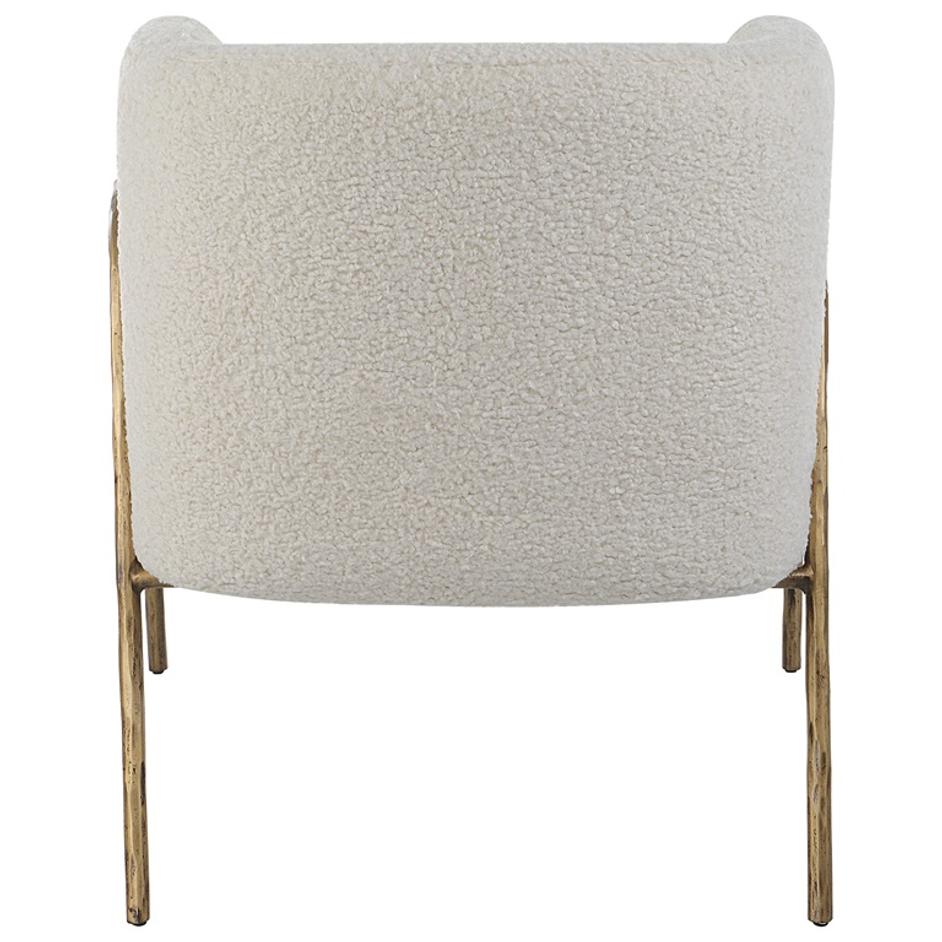 Jacobsen Off White Shearling Accent Chair by Uttermost