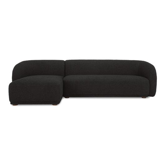 Faye Left Sectional Black Boucle by Moes Home