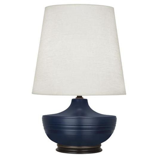 Matte Midnight Blue Michael Berman Nolan Table Lamp by Robert Abbey