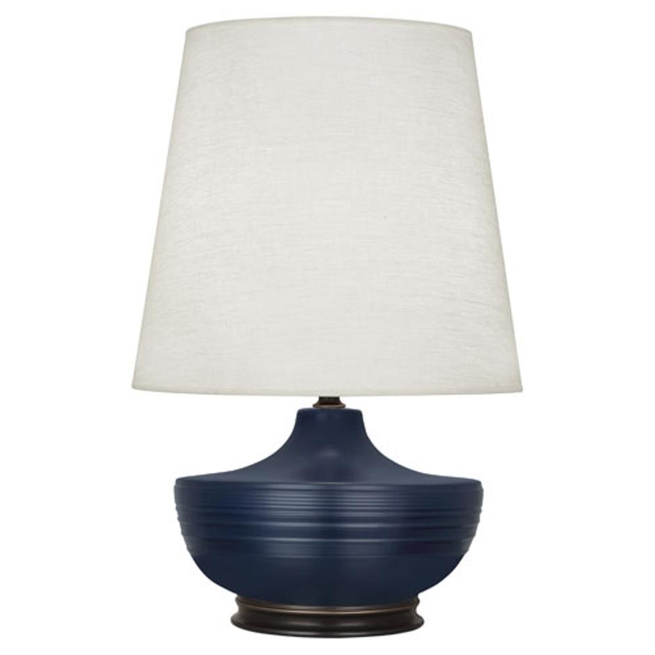 Matte Midnight Blue Michael Berman Nolan Table Lamp by Robert Abbey