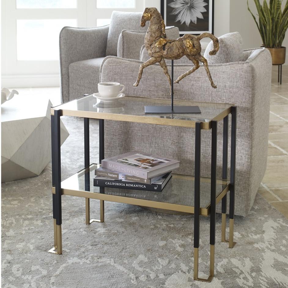 Kentmore Glass Side Table by Uttermost