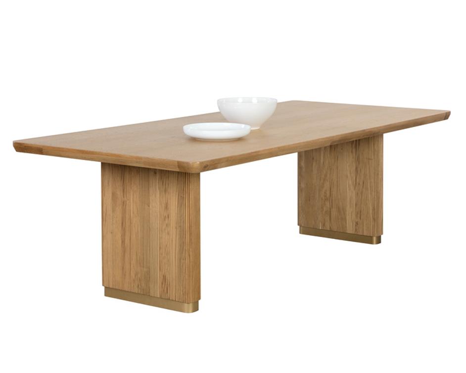KALLA DINING TABLE - RECTANGULAR - RUSTIC OAK - 96" by Sunpan