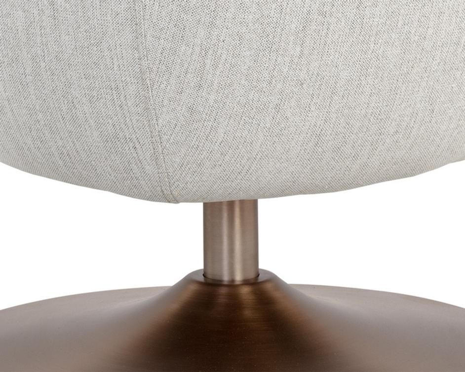 CARINE SWIVEL LOUNGE CHAIR - MINA TAUPE by Sunpan
