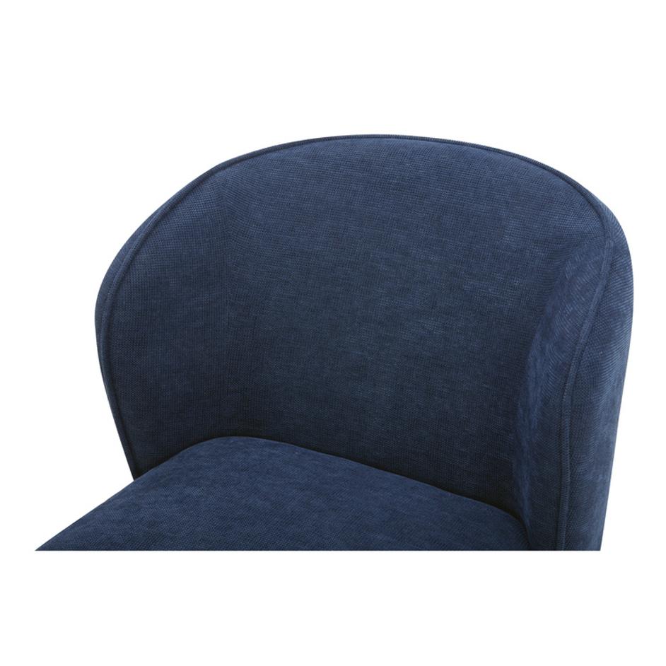 Larson Rolling Dining Chair Navy Blue by Moes Home