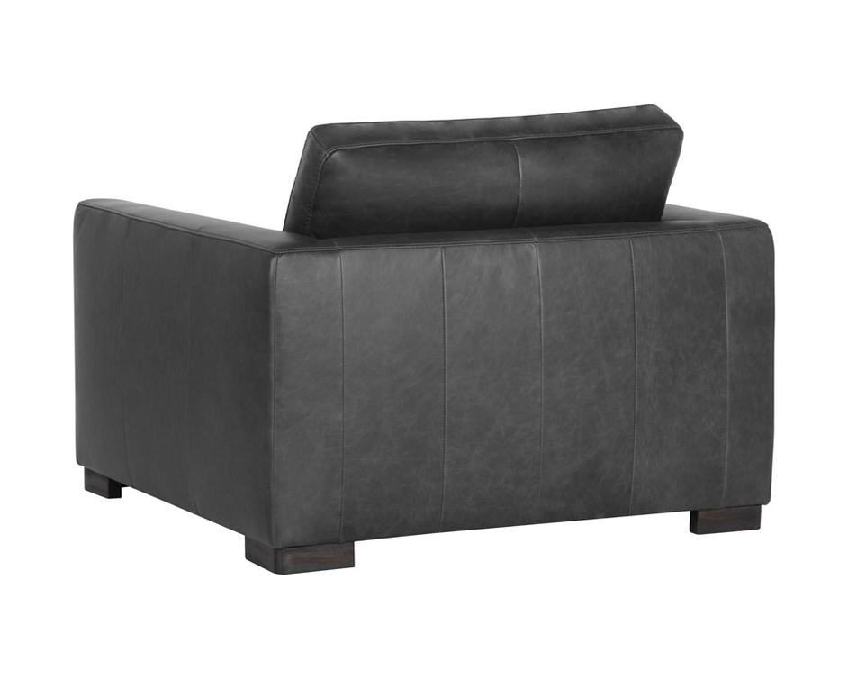 Baylor Armchair - Marseille Black Leather by Sunpan