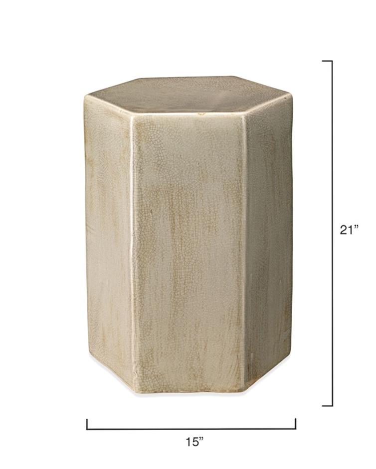 Porto Ceramic Indoor/Outdoor Side Table-Large, Pistachio by Jamie Young