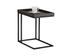 Arden C-shaped End Table - Black - Charcoal Grey by Sunpan