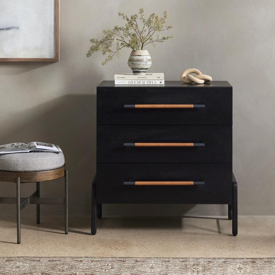 Rosedale 3 Drawer Dresser - Ebony Oak Veneer by Four Hands