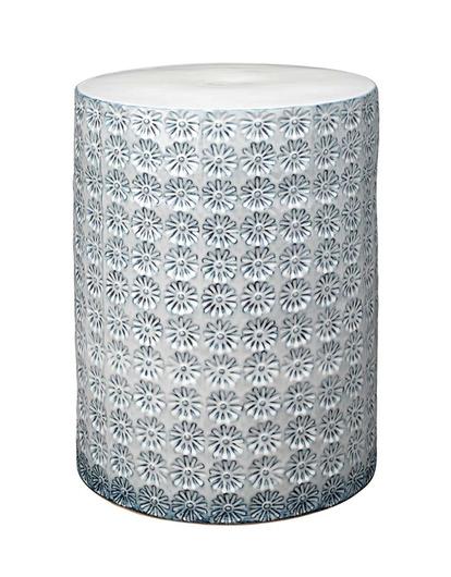 Wildflower Indoor/Outdoor Ceramic Side Table, Blue by Jamie Young