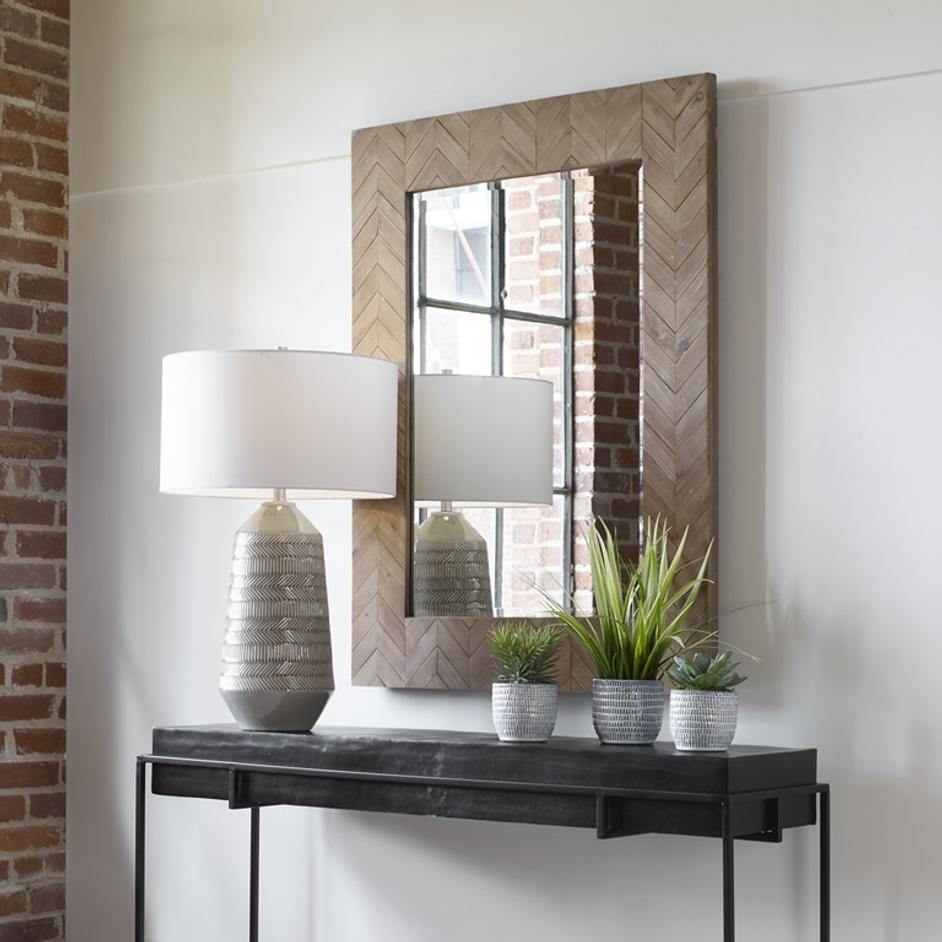 Demetria Wooden Mirror, Small by Uttermost