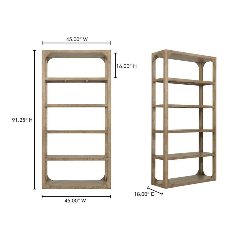 Abbott Bookshelf Brown by Moes Home