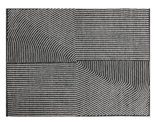SERENE HAND-WOVEN RUG - BLACK / WHITE- 9' X 12' by Sunpan