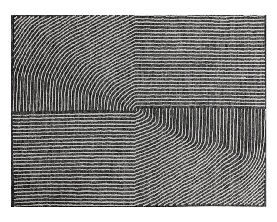 SERENE HAND-WOVEN RUG - BLACK / WHITE- 9' X 12' by Sunpan