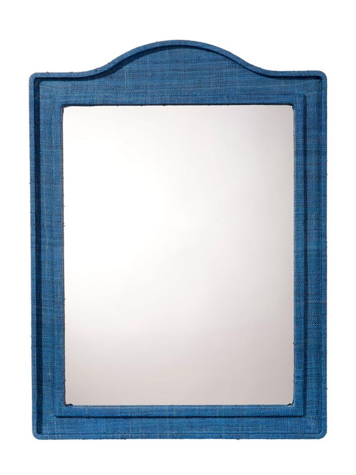 Hilltop Raffia Arch Wall Mirror, Indigo by Jamie Young