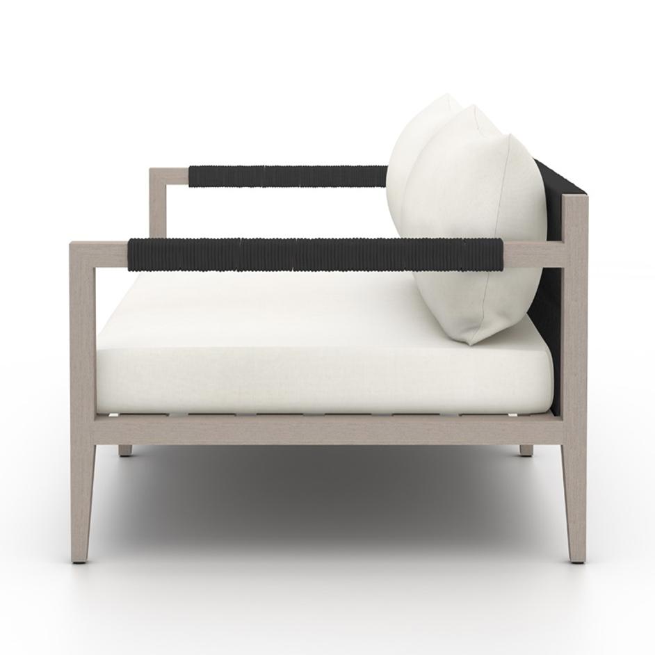 Sherwood Outdoor Sofa 63" In Weathered Grey by FOUR HANDS