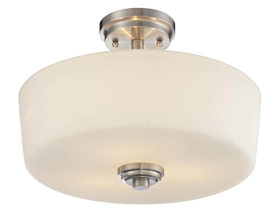 Lamina 3 Light Semi Flush Mount in Brushed Nickel Finish by Z-Lite