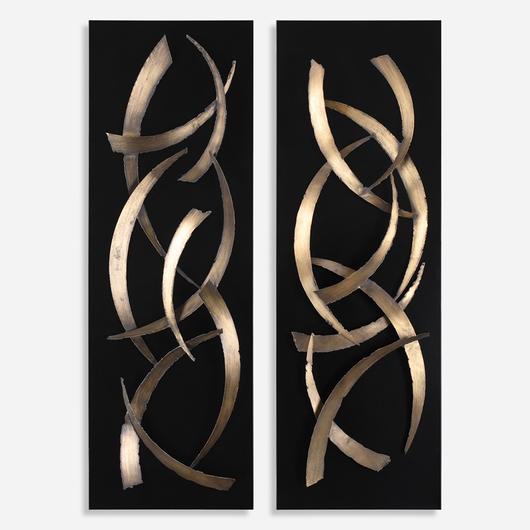 Brushstrokes Metal Wall Panels by Uttermost