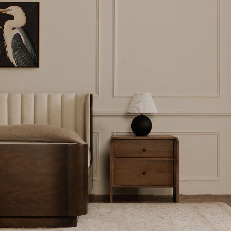 Riley Nightstand Oak by Moes Home