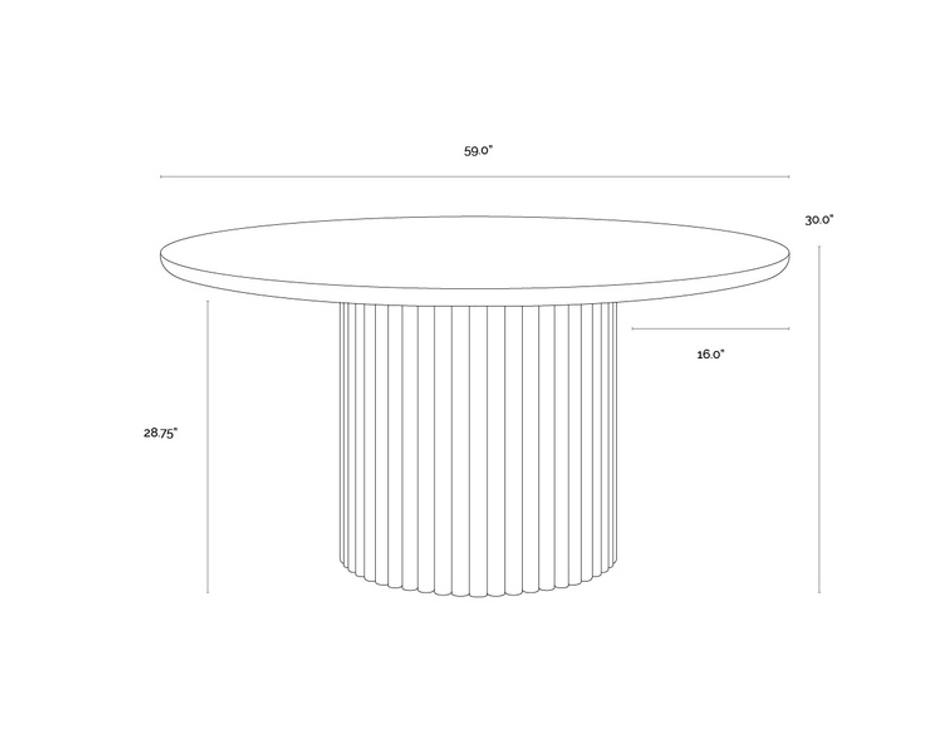 BANYAN DINING TABLE - 59" by Sunpan