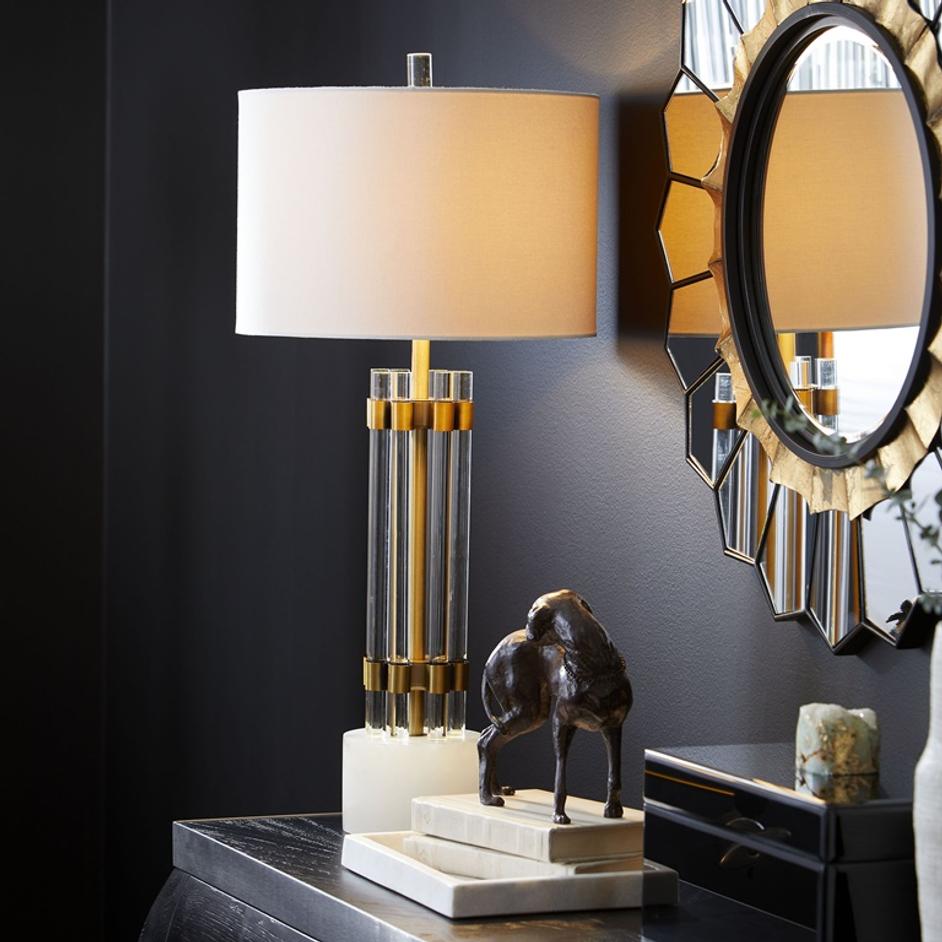 Marbled Dreams Vase in Olive Glaze by Cyan Design