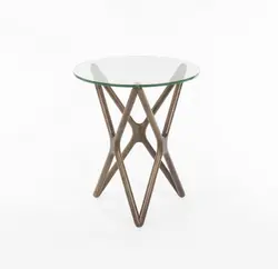 Sean Dix Cross sideTable-American Walnut by Aeon Furniture