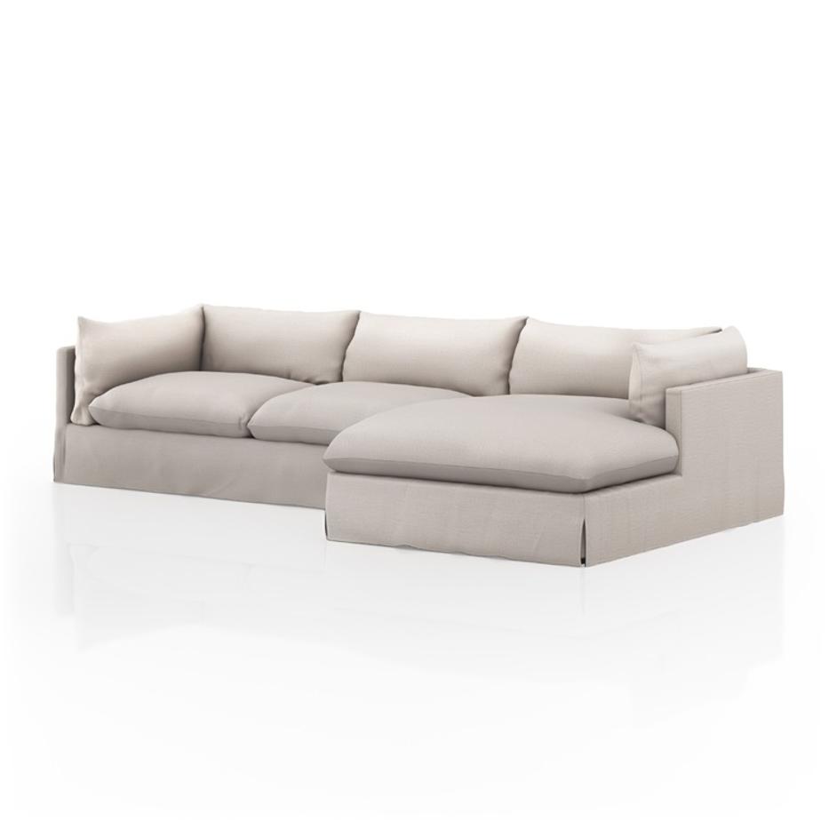 Habitat 2Pc Raf Sectional In 133'' In Moon by FOUR HANDS